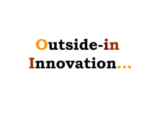 Outside-in
Innovation…
 