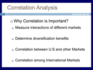 Canada highly correlated with DollarGlobal Equity Markets Performance8Risk-Return Characteristics (Local Currency)