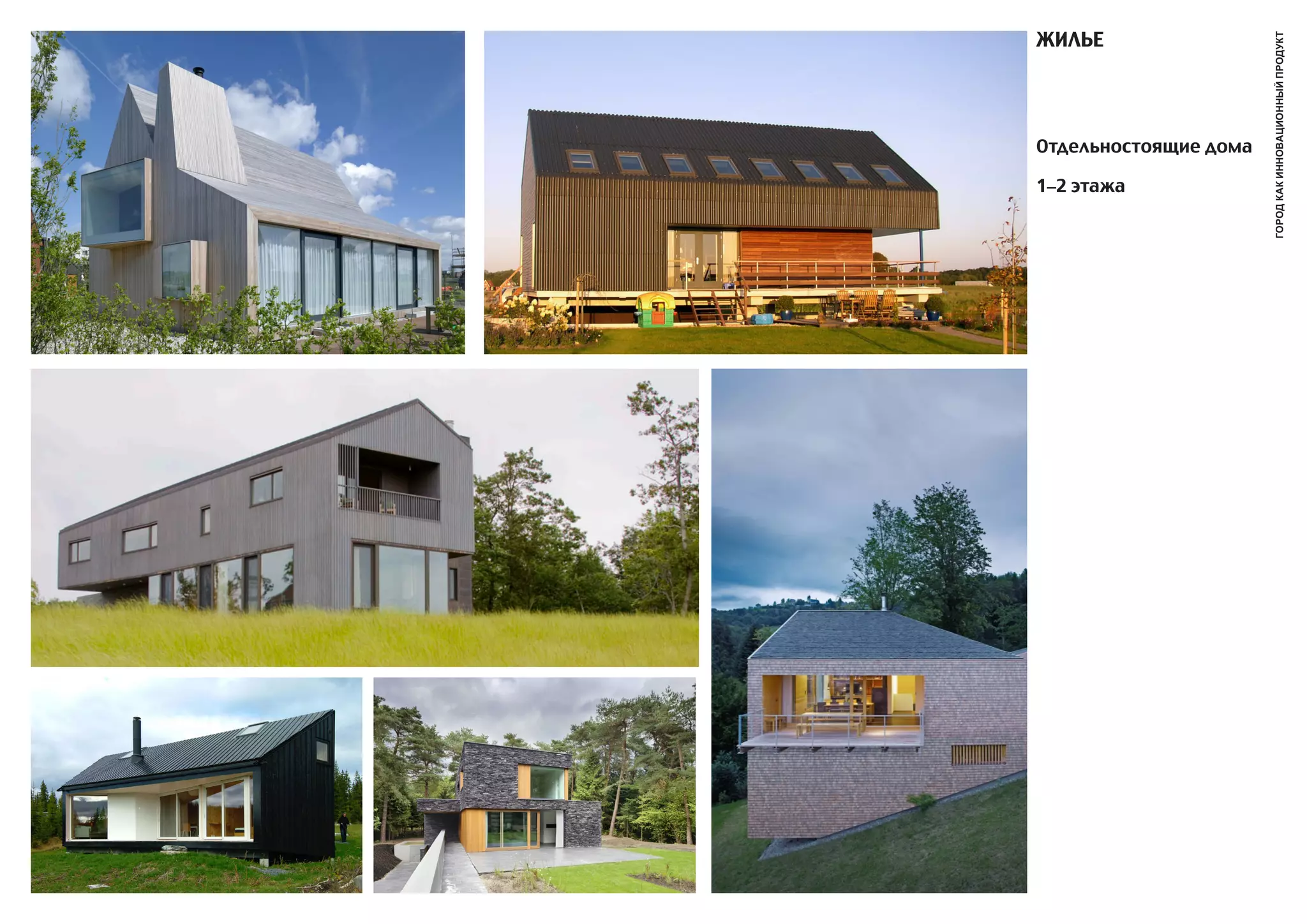 жИЛьЕ




                       город как инновационный продукт
Отдельностоящие дома

1−2 этажа
 