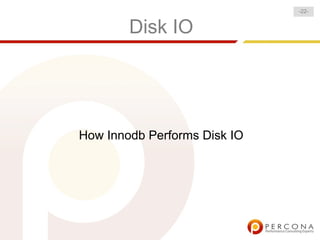Disk IO
How Innodb Performs Disk IO
-22-
 