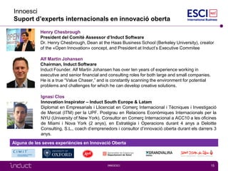 Innoesci
Suport d’experts internacionals en innovació oberta
Ignasi Clos
Innovation Inspirator – Induct South Europe & Lat...