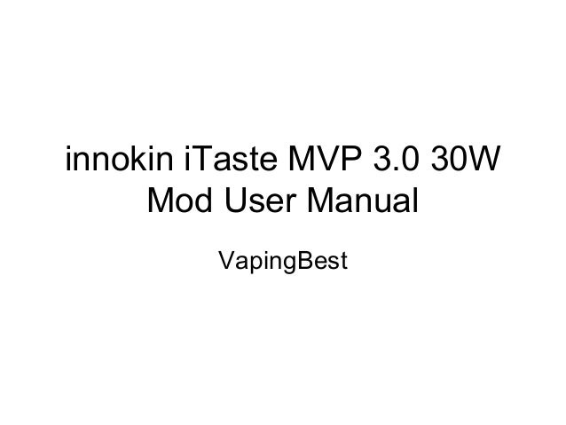 itaste mvp manual