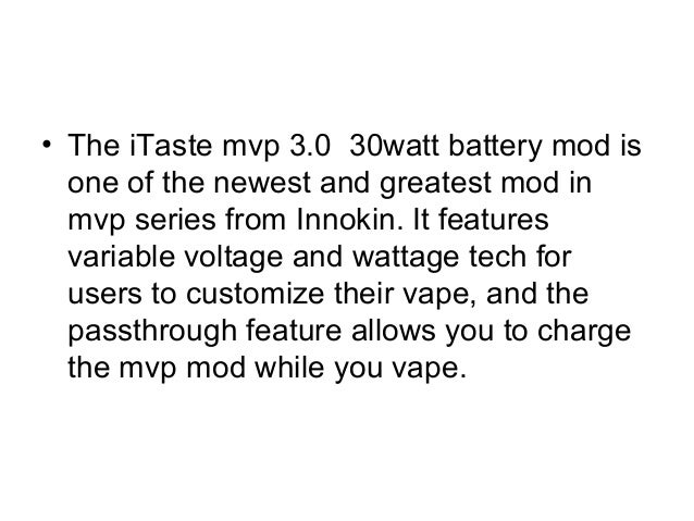 itaste mvp manual