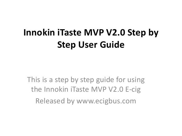 itaste mvp manual