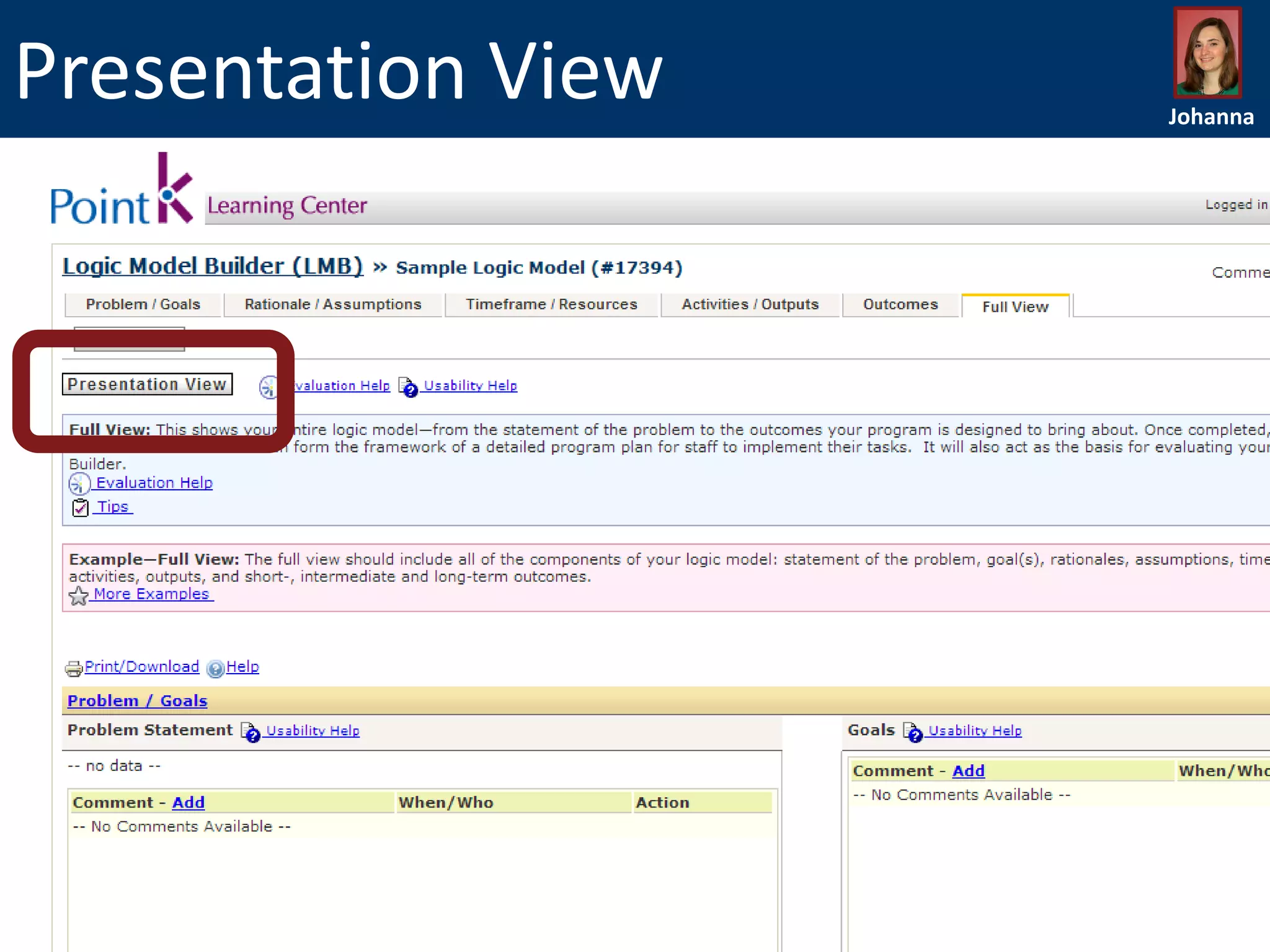 Presentation View

Johanna

 