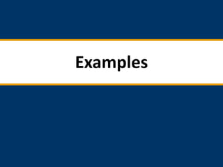 Examples

 