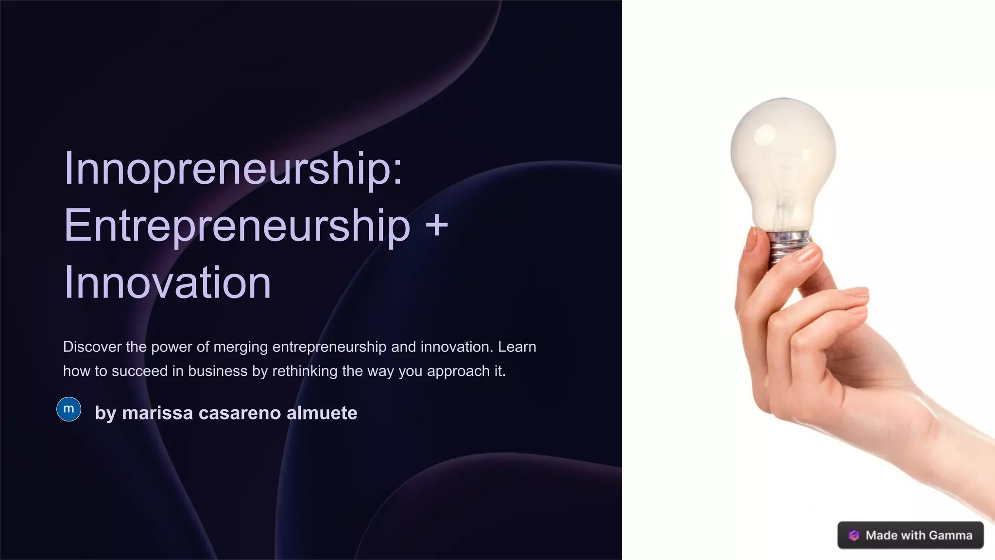Innopreneurship Entrepreneurship Innovation Pptx