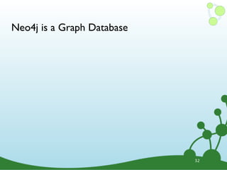 Neo4j is a Graph Database




                            32
 