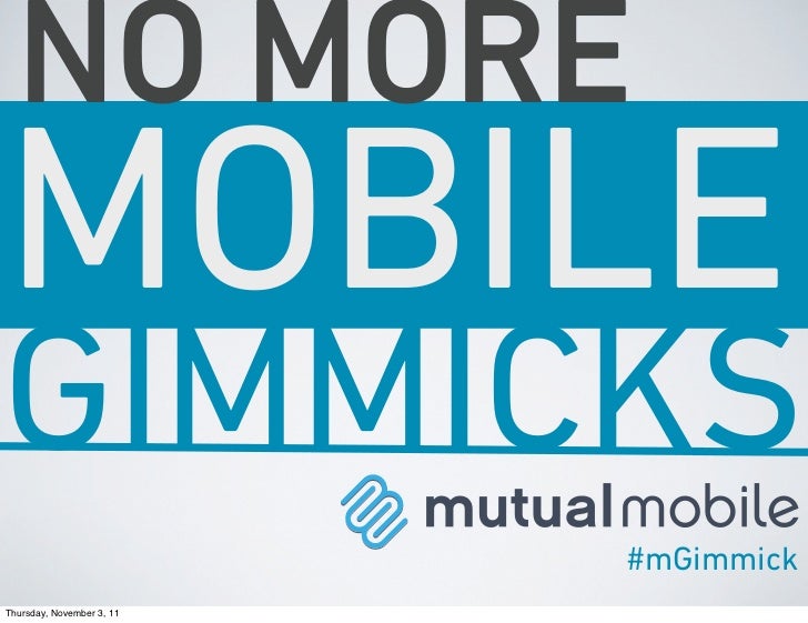 No More Mobile Marketing Gimmicks