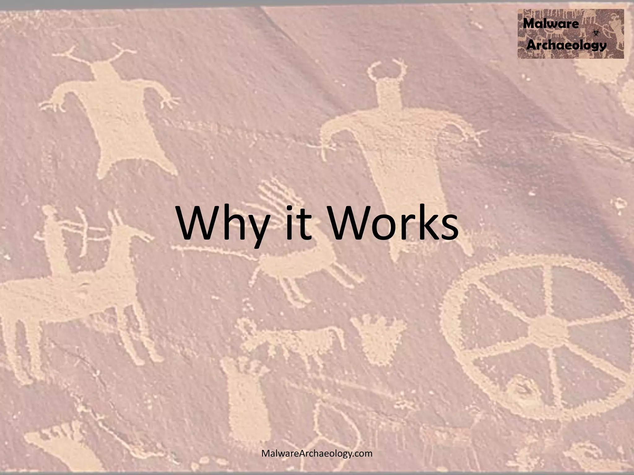 Why it Works
MalwareArchaeology.com
 