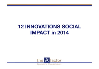 Innovation trends in humanitarian action