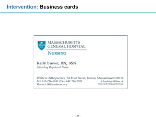 Intervention: Business cards

- 29 -

 