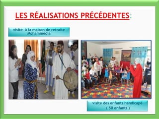 visite des enfants handicapé
( 50 enfants )
visite à la maison de retraite
Mohammedia
 