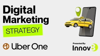 Uber Promotion Strategy A digital marketing strategy presentation for Uber. | PPTX