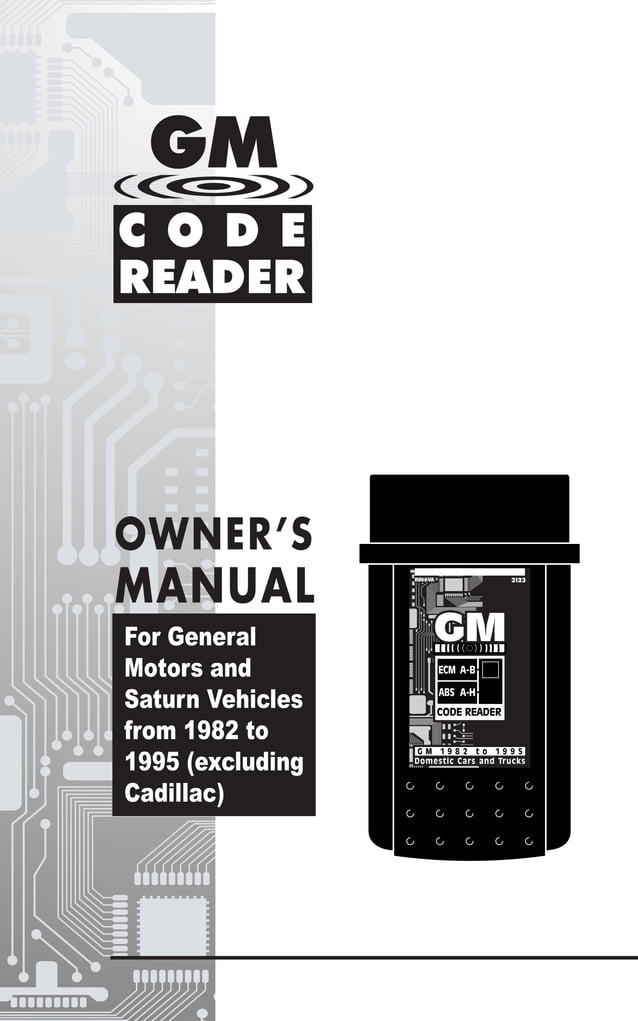 Innova 3123 GM OBD1 Code Reader User Manual PDF