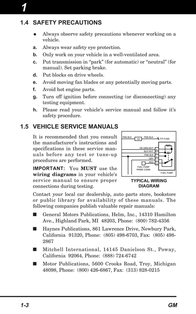 Innova 3123 GM OBD1 Code Reader User Manual
