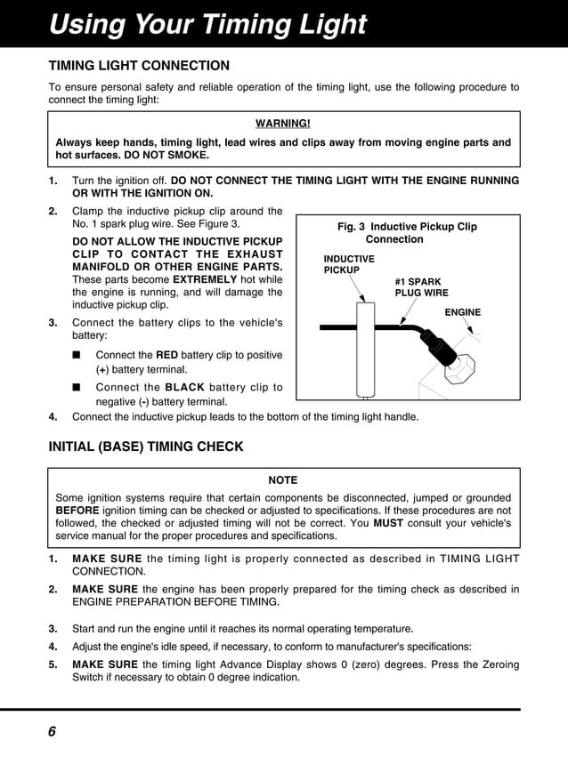 Innova 3568 Digital Timing Light User Manual | PDF | Auto Safety ...