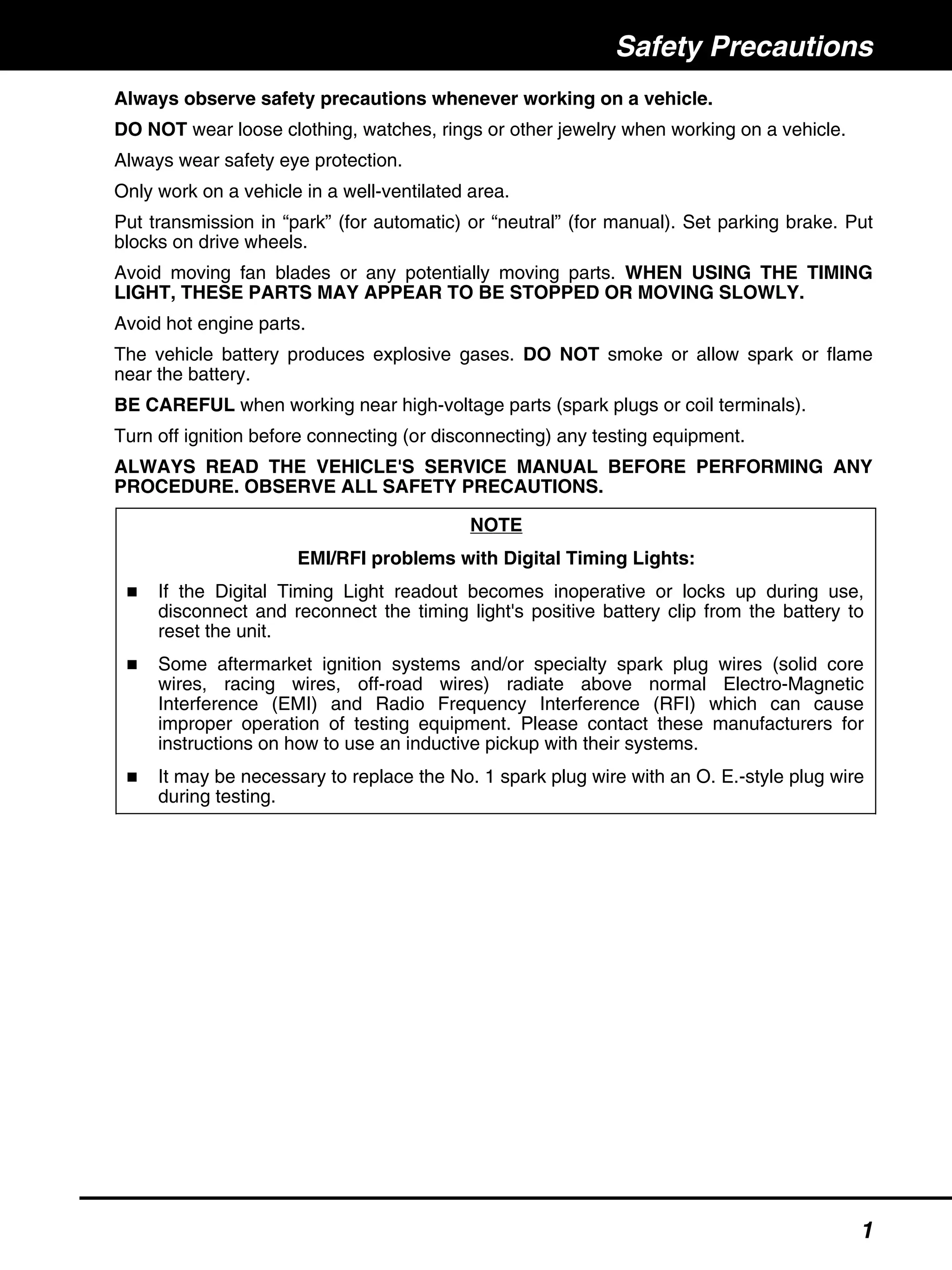 Innova 5568 ProTiming Light User Manual PDF