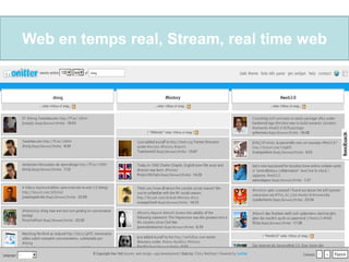 Web en temps real, Stream, real time web
 