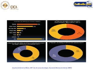 Usuarios de Internet en México, 2007. Uso de nuevas tecnologías. Asociación Mexicana de Internet, AMIPCI 