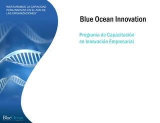 Blue Ocean Innovation
Programa de Capacitación
en Innovación Empresarial
 