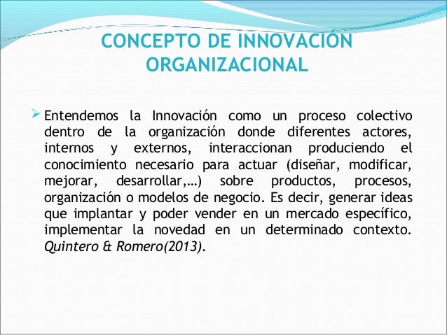 Innovación en las organizaciones