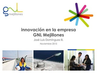 innovación en la empresa
GNL Mejillones
José Luis Domínguez B.
Noviembre 2015
 