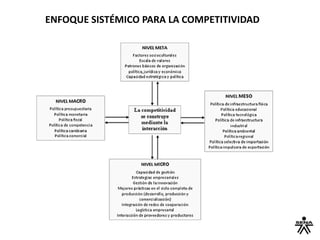 ENFOQUE SISTÉMICO PARA LA COMPETITIVIDAD
 
