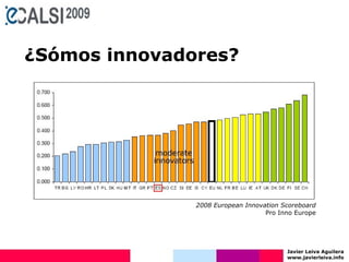Javier Leiva Aguilera www.javierleiva.info ¿Sómos innovadores? 2008 European Innovation Scoreboard Pro Inno Europe 
