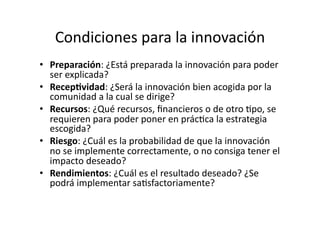 Innovación y educación social Slide 27
