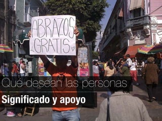Qué desean las personas
Signiﬁcado y apoyo
 