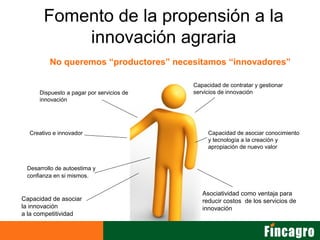 Innovacion con enfoque de mercado incagro fincagro