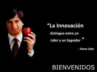PASO 3
“La Innovación
distingue entre un
Líder y un Seguidor ”
- Steve Jobs
BIENVENIDOS
 
