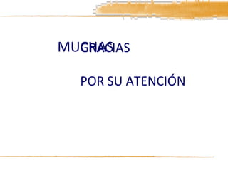 MUCHAS	
  GRACIAS	
  
	
  
POR	
  SU	
  ATENCIÓN	
  
 