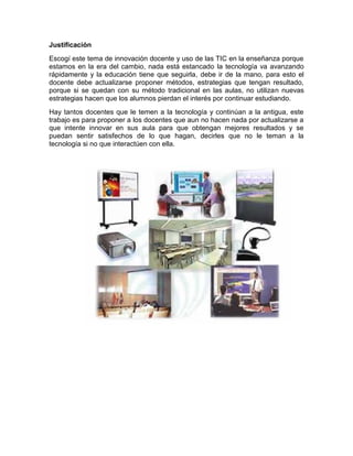 Innovacion docente y uso de las tic en la enseñanza | PDF