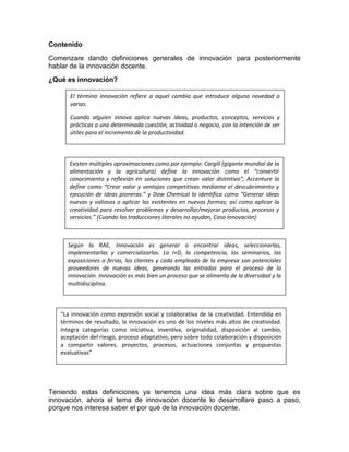 Innovacion docente y uso de las tic en la enseñanza | PDF