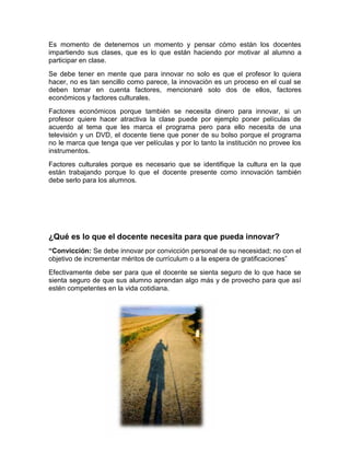 Innovacion docente y uso de las tic en la enseñanza | PDF