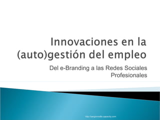 Del e-Branding a las Redes Sociales
Profesionales
http://sergiorosillo.qapacity.com
 