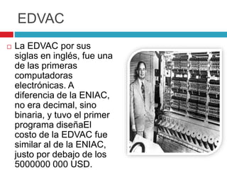 Innovaciones técnicas de la informática a lo largo | PPTX