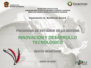 Innovacion y desarrollo tecnologico