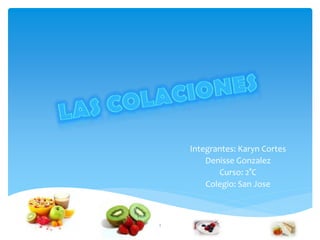 Integrantes: Karyn Cortes
Denisse Gonzalez
Curso: 2°C
Colegio: San Jose
1
 