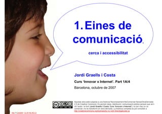 Curs 'Innovar x Internet'. Part 1/4. Eines de comunicació - Communication tools