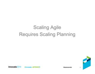 28
Scaling Agile
Requires Scaling Planning
 