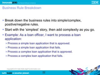 Real World Effective/Agile Requirements - IBM Innovate 2010 -sally ...