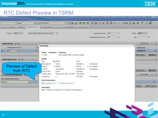 RTC Defect Preview in TSRM Preview of Defect from RTC 