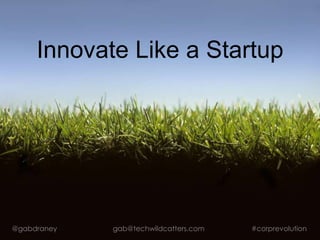 Innovate like a startup by starting a revolution