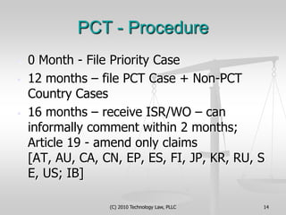 Does not comply with all the US laws or treaties(C) 2010 Technology Law, PLLC4Case StudyFiled Trademark with pictures of device in own nameActual use but no proofSupplemental RegisterFiled Patent with figuresNamed wife an inventorSold device