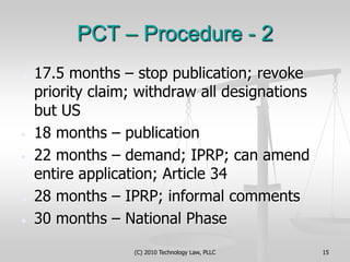 (C) 2010 Technology Law, PLLC5US UtilityOriginal US Application