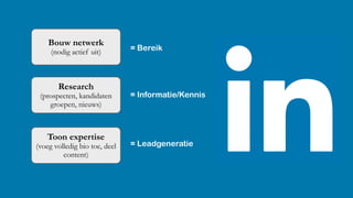 IA. Innovatieve marketingcommunicatie UCLeuven Limburg Sessie 3 Dado Van Peteghem Zet sociale media strategisch in.