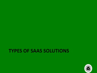 TYPES OF SAAS SOLUTIONS
 